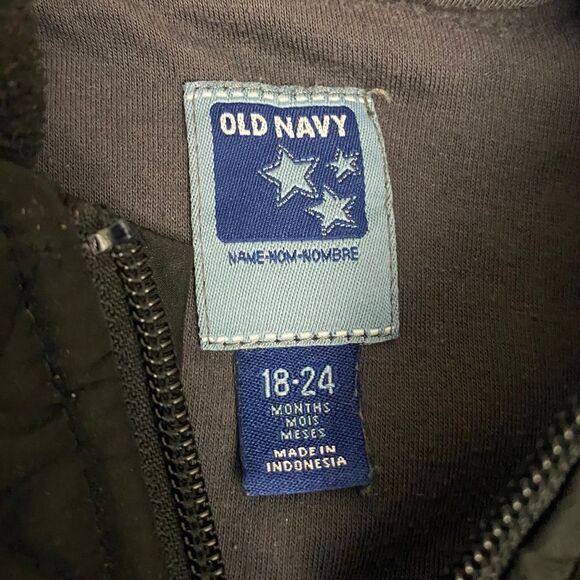 old NAVY | Black Baby Sweater With Hood - Picture 3 of 4